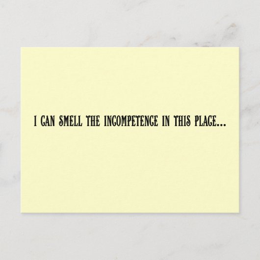 ここは無能の匂いがする ポストカード (正面)