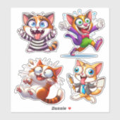 ここは狂気の猫の楽園 ステッカー シール (シート)