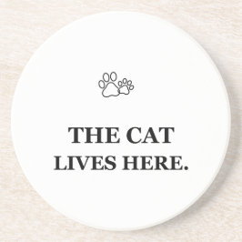 ここは猫のもの お客様はあなた Funny Cat Coas コースター