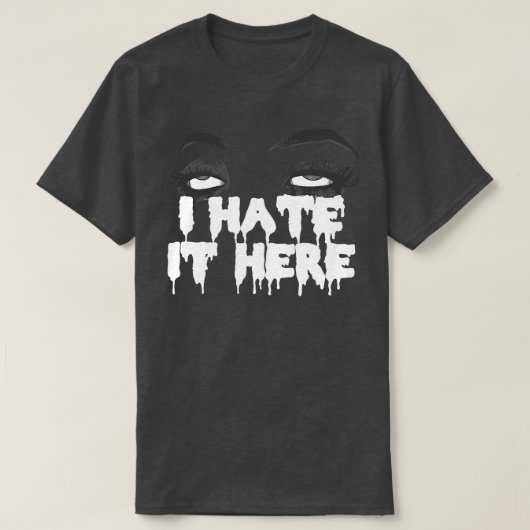 ここは真っ暗で嫌いだ Tシャツ (デザイン正面)
