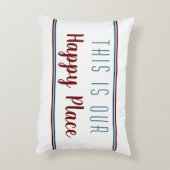 ここは私たちの幸せな場所赤青アクセント枕 アクセントクッション (裏面(縦))