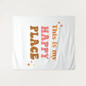 ここは私のハッピープレイスドルムデコール タペストリー (正面(横))