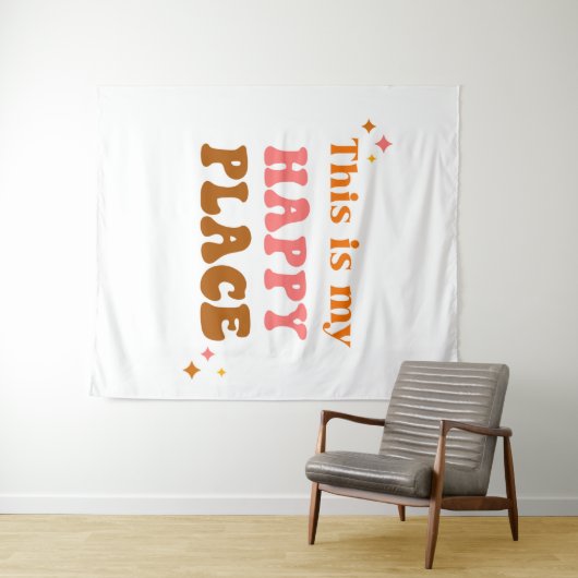 ここは私のハッピープレイスドルムデコール タペストリー (インサイチュ(横))