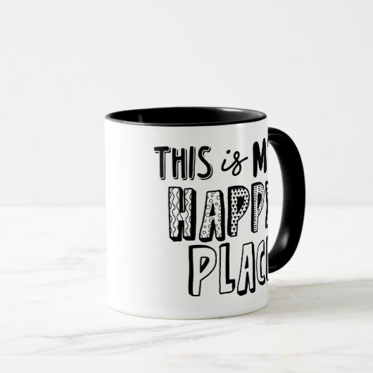 ここは私の幸せな場所のマグカップ マグカップ (正面右)
