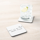 ここは私の幸せな場所シンプルモダンデザイン コースター (右側)