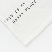 ここは私の幸せな場所シンプルモダンデザイン フリースブランケット (角)