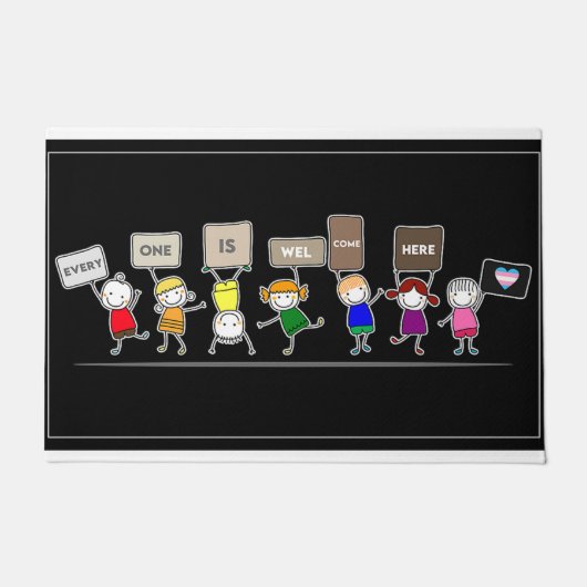 ここは誰でも来歓迎だ ドアマット (正面)