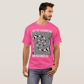 ここを見つめろ オプティカルイリュージョン 眩暈 Tシャツ (正面フル)