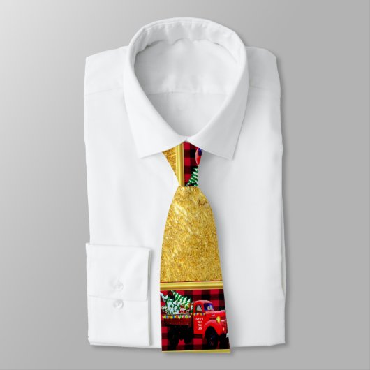 ここサ来ンタのクリスマスツリーのファームトラック ネクタイ (タイ)