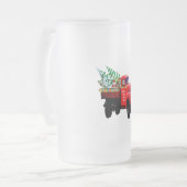 ここサ来ンタのクリスマスツリーのファームトラック フロストグラスビールジョッキ (正面左)