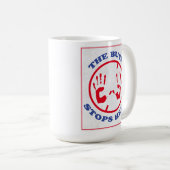 ここストップの金 コーヒーマグカップ (正面右)