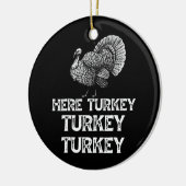 ここターキー七面鳥狩りシーズンハンター セラミックオーナメント (左)
