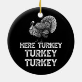 ここターキー七面鳥狩りシーズンハンター セラミックオーナメント (裏面)