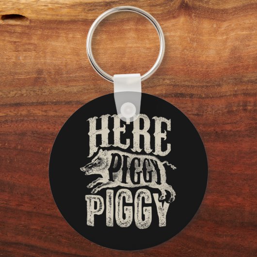 ここピギーピギーボーア狩りヴィンテージピッグホッグフン キーホルダー (正面)