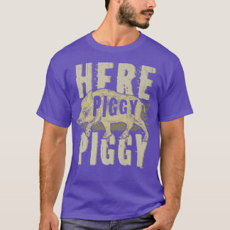 ここピギーピギーTシャツボア狩りヴィンテージ豚 Tシャツ