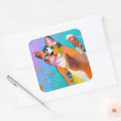 ここ子猫子猫 スクエアシール (封筒)