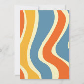 ここ来では、息子のグルーヴィなレトロな赤ちゃんシャワー 招待状 (裏面)