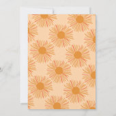 ここ来では、息子レトロboho sun男の子の赤ちゃんシャワー 招待状 (裏面)