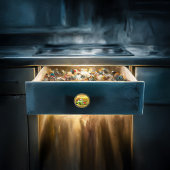 ここ来でサンタの犬のクリスマスパレード セラミックノブ