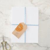 ここ来でサンレトロ赤ちゃんシャワー ギフトタグ (より糸付き)