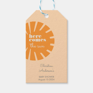 ここ来でサンレトロ赤ちゃんシャワー ギフトタグ