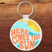 ここ来でサンTー、レトロスタイル、ヒッピースタイル キーホルダー (裏面)