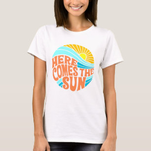 ここ来でサンTー、レトロスタイル、ヒッピースタイル Tシャツ