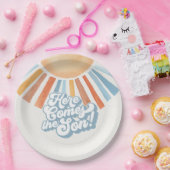 ここ来でソンサンシャインボーイ赤ちゃんシャワーパーティー ペーパープレート (パーティー)