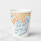 ここ来でソンサンシャインボーイ赤ちゃんシャワーパーティー 紙コップ (裏面)