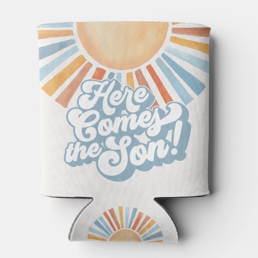 ここ来でソンサンシャインボーイ赤ちゃんシャワーパーティー 缶クーラー (裏面)