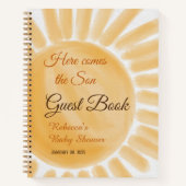 ここ来でソンサンシャインレイベビーシャワーゲスト ノートブック (正面)