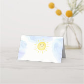 ここ来でソンブルーサンシャインベビーシャワー プレイスカード (裏面)