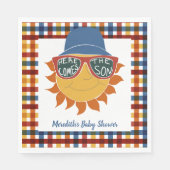 ここ来でソンプライド男の赤ちゃんシャワー スタンダードランチョンナプキン (正面)