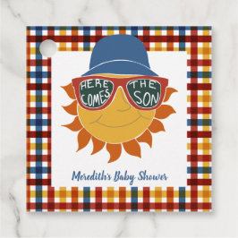 ここ来でソンプライド男の赤ちゃんシャワー フェイバータグ