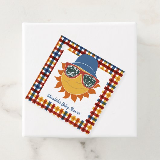 ここ来でソンプライド男の赤ちゃんシャワー フェイバータグ (インサイチュ)