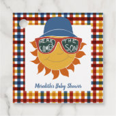 ここ来でソンプライド男の赤ちゃんシャワー フェイバータグ (正面)