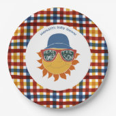 ここ来でソンプライド男の赤ちゃんシャワー ペーパープレート (正面)