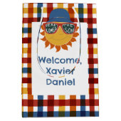 ここ来でソンプレイド男の赤ちゃん ミディアムペーパーバッグ (正面)