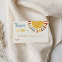 ここ来でソンボホレトロサンおむつラッフル エンクロージャーカード