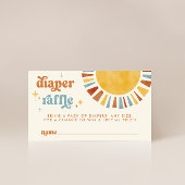 ここ来でソンボホレトロサンおむつラッフル エンクロージャーカード