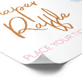 ここ来で太陽の女の子の赤ちゃんシャワーおむつラッフル ポスター (角)