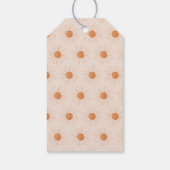 ここ来で太陽の燃えたオレンジの太陽の赤ちゃんシャワー ギフトタグ (裏面)