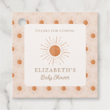 ここ来で太陽の燃えたオレンジの太陽の赤ちゃんシャワー