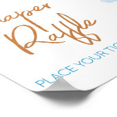 ここ来で太陽の赤ちゃんシャワーおむつラッフル ポスター (角)