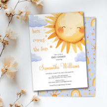 ここ来で太陽の赤ちゃんシャワーの招待