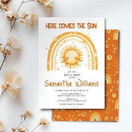 ここ来で太陽の赤ちゃんシャワーの招待 招待状