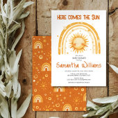 ここ来で太陽の赤ちゃんシャワーの招待 招待状