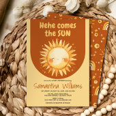 ここ来で太陽の赤ちゃんシャワーの招待 招待状