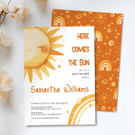 ここ来で太陽の赤ちゃんシャワーの招待 招待状