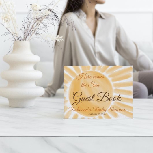 ここ来で太陽の赤ん坊のシャワーの息子のサンシャインレイ ゲストブック